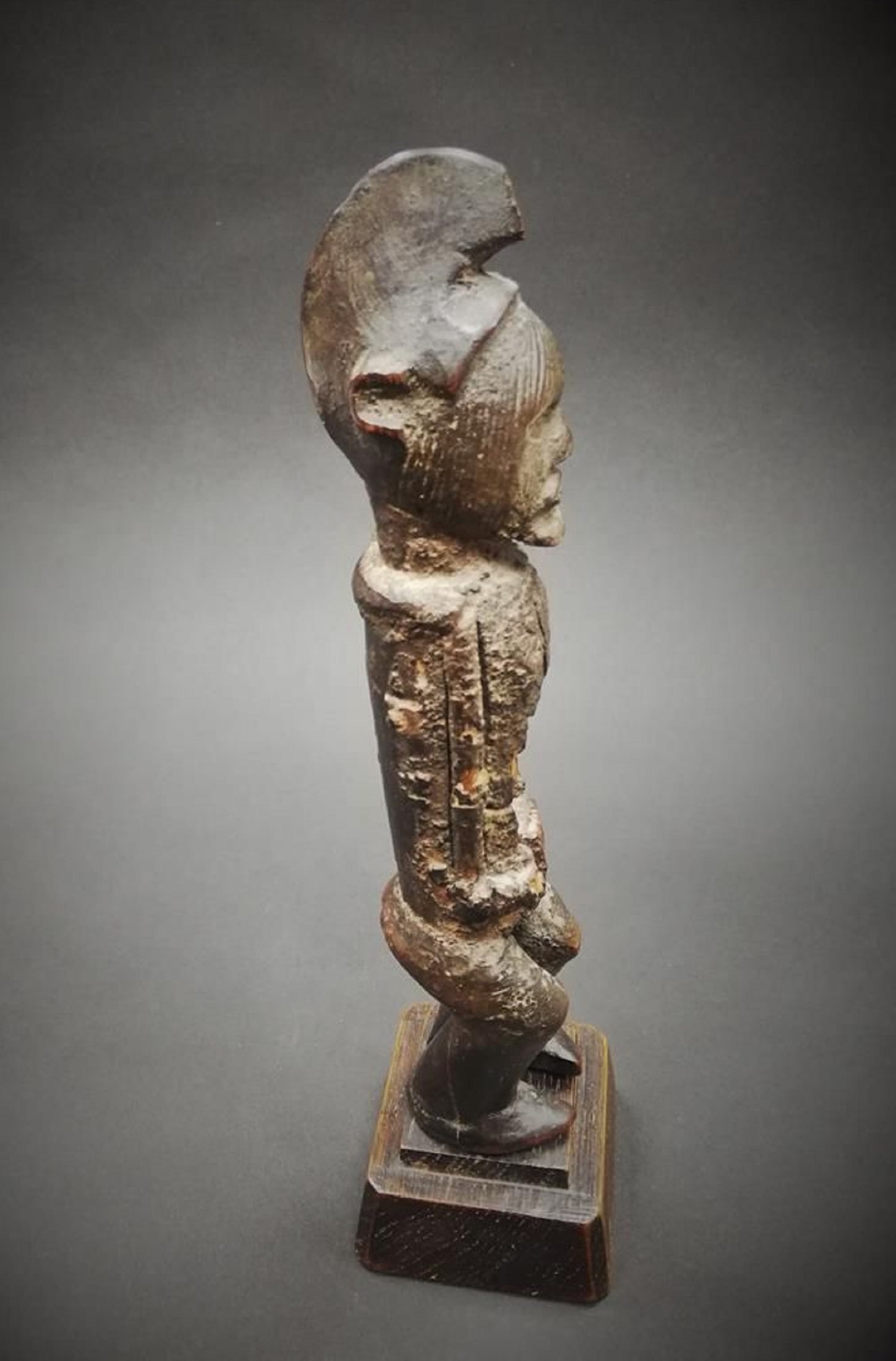 ART AFRICAIN Fétiche TEKE avec charge 19 cm AFRICAN FETISH BATEKE